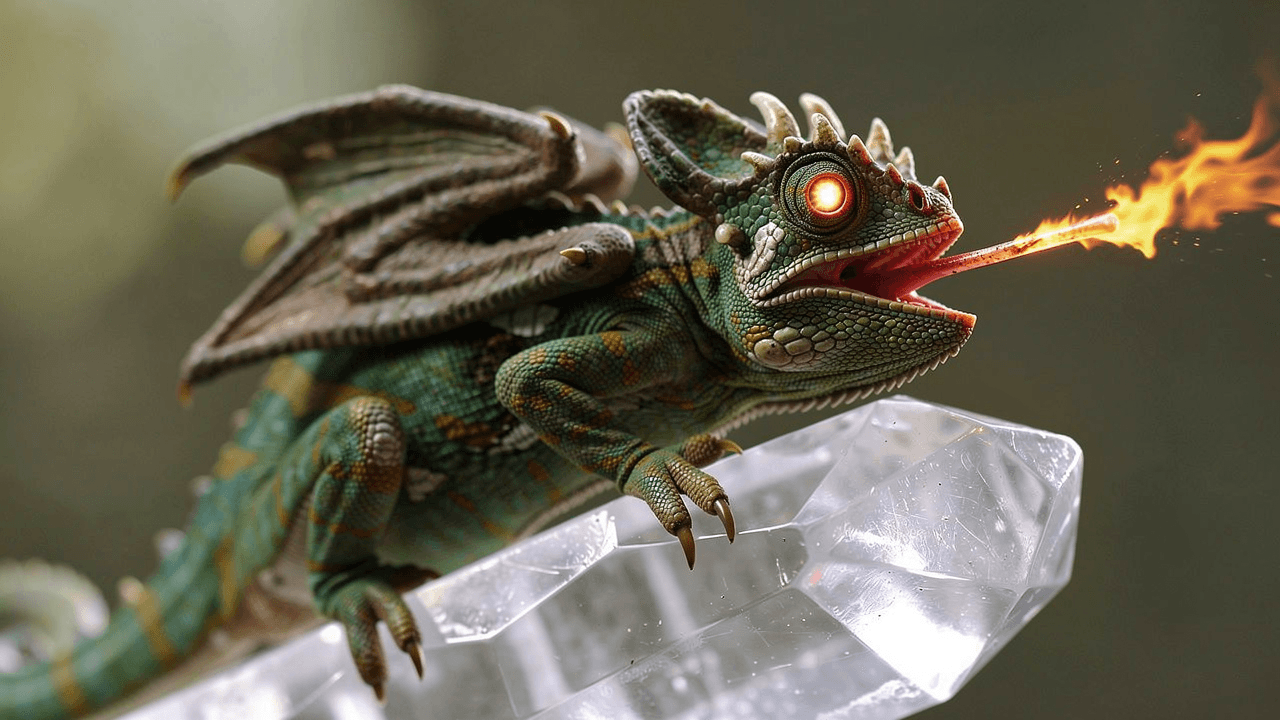 AI-generated chameleon nature YouTube thumbnail